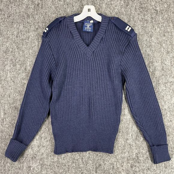 Citadel Mens Sweater 46" Military College Virgin Wool England made Vintage 1990s - Picture 1 of 7